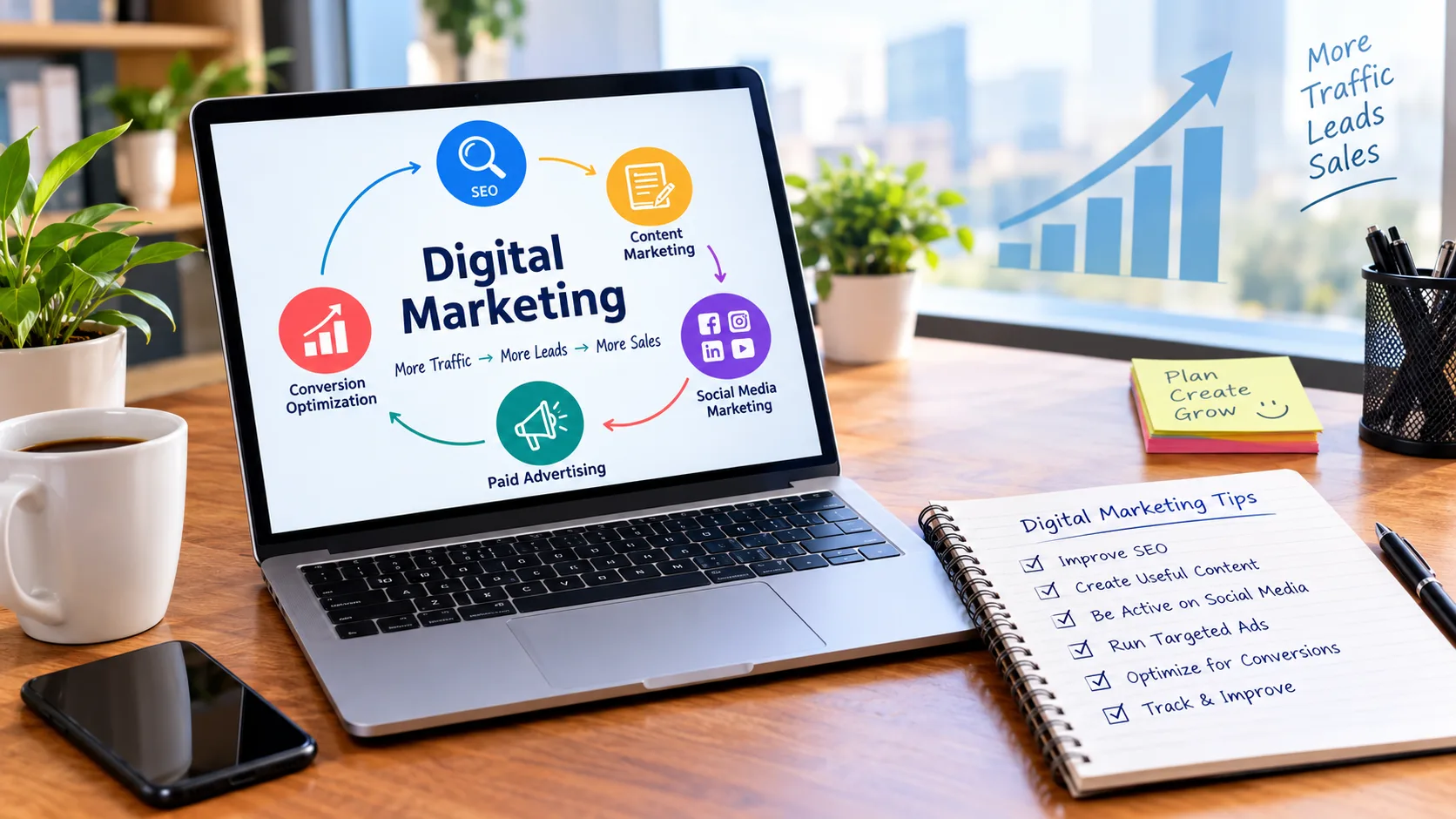 Digital marketing tips to increase website traffic, leads and sales