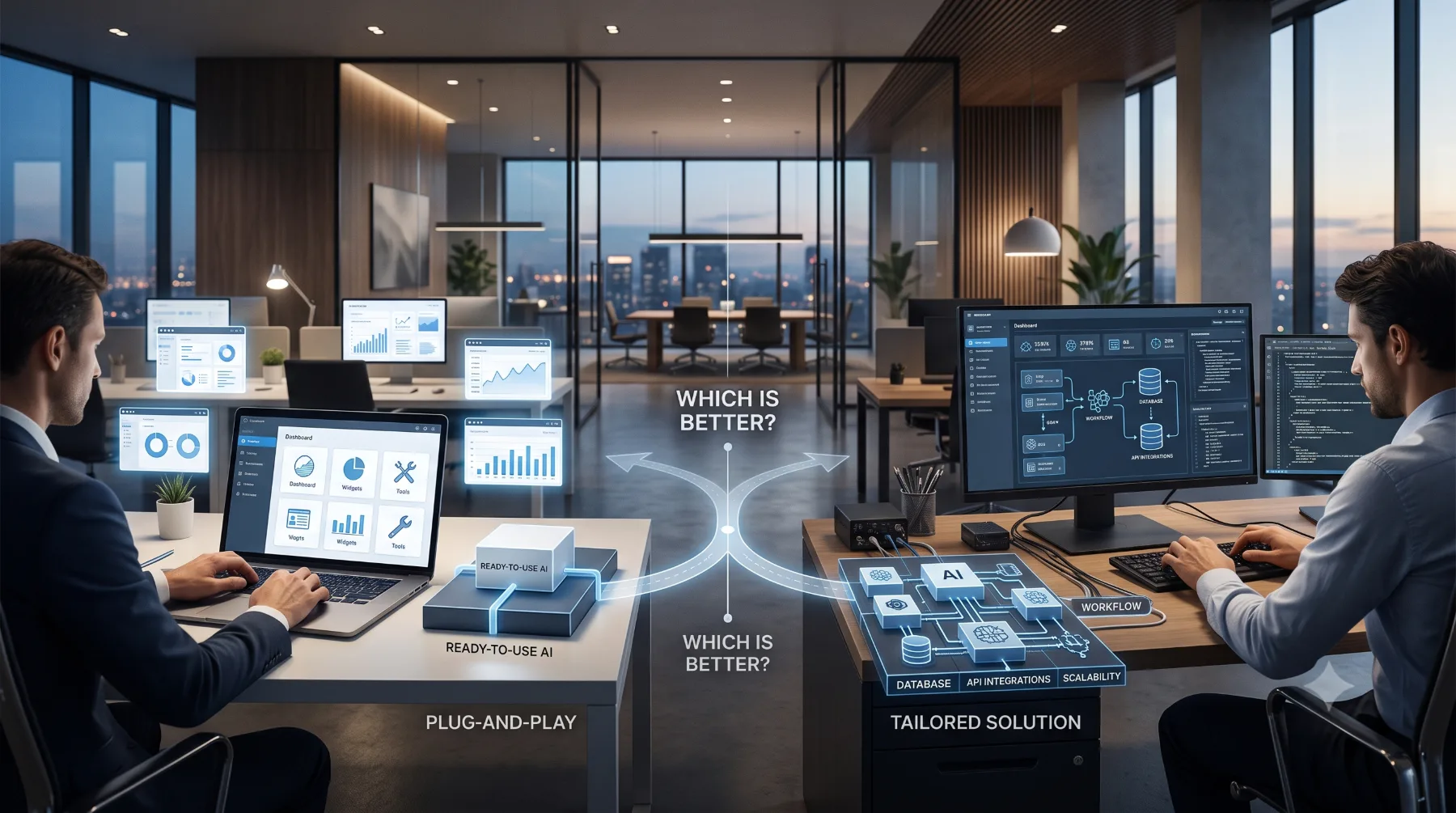 Custom AI solution vs ready-made AI tools for businesses