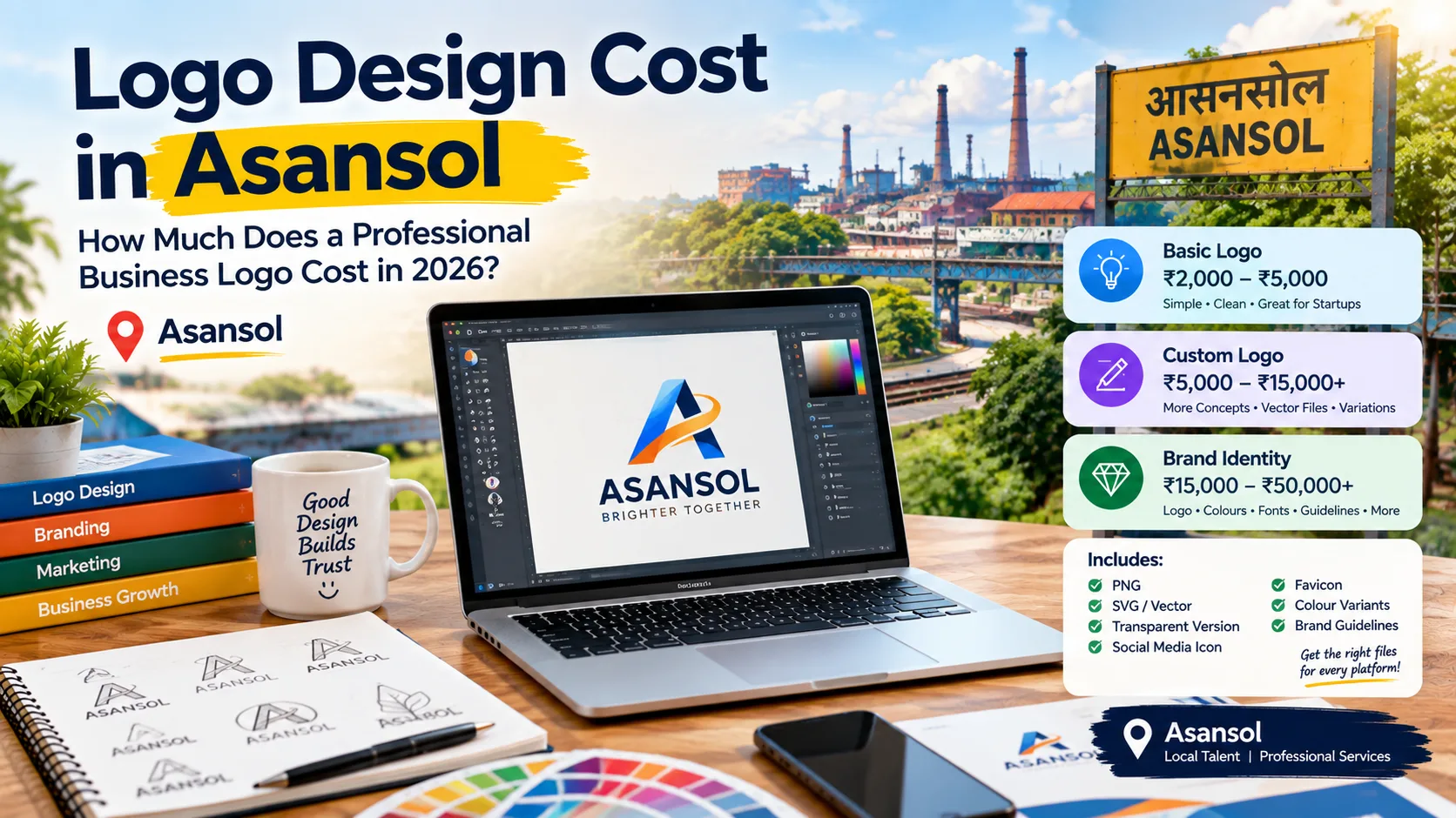 Logo Design Cost in Asansol 2026: Price guide and Professional logo packages