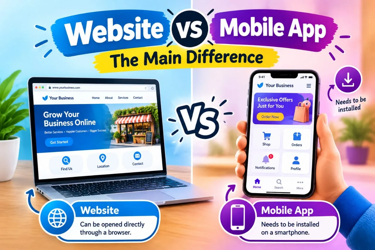 Website vs Mobile App: The Main Difference