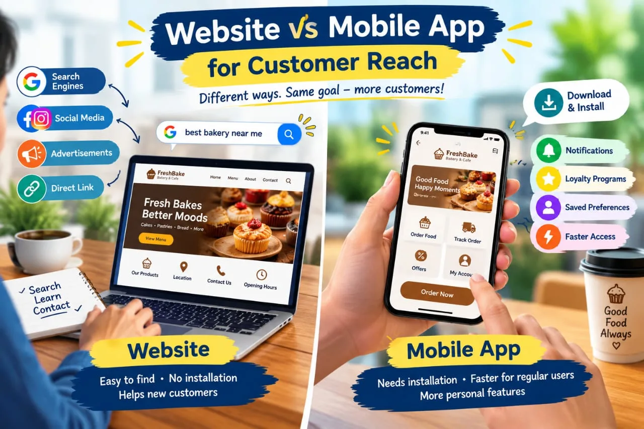 Website vs Mobile App for Customer Reach